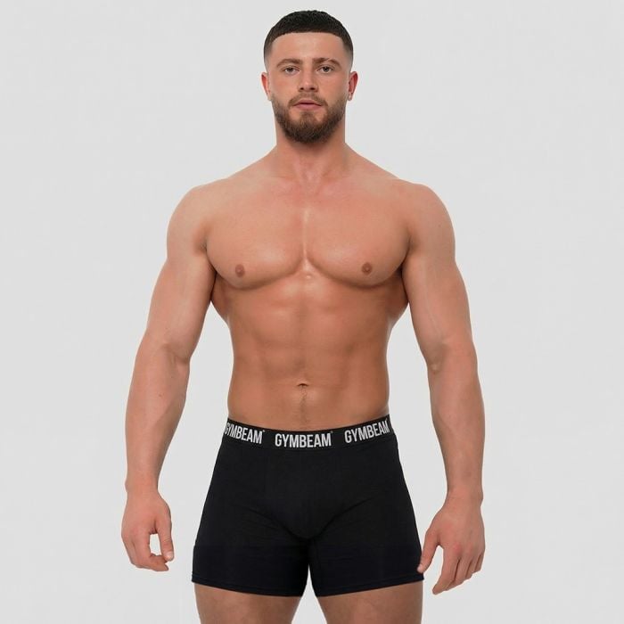 Pánské boxerky FIT 3Pack Black - GymBeam XXXL