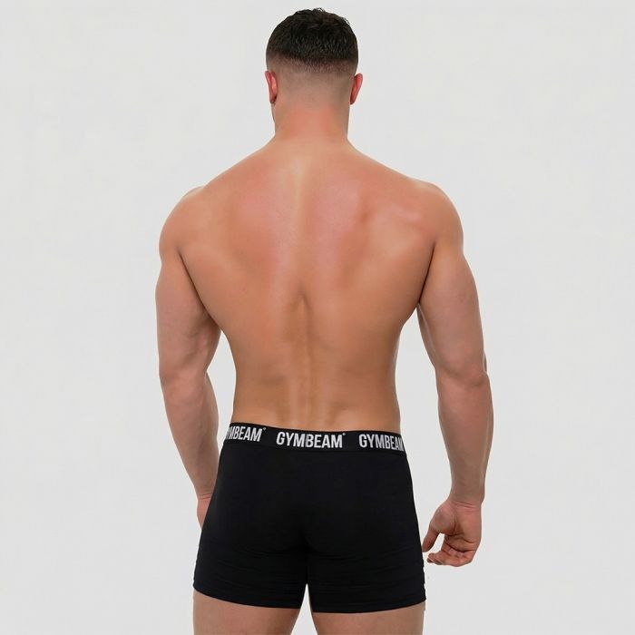 Pánské boxerky FIT 3Pack Black - GymBeam XXXL