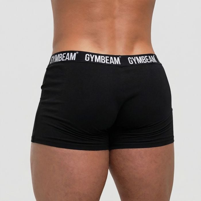 Pánské boxerky FIT Trunks 3Pack Black - GymBeam XXXL