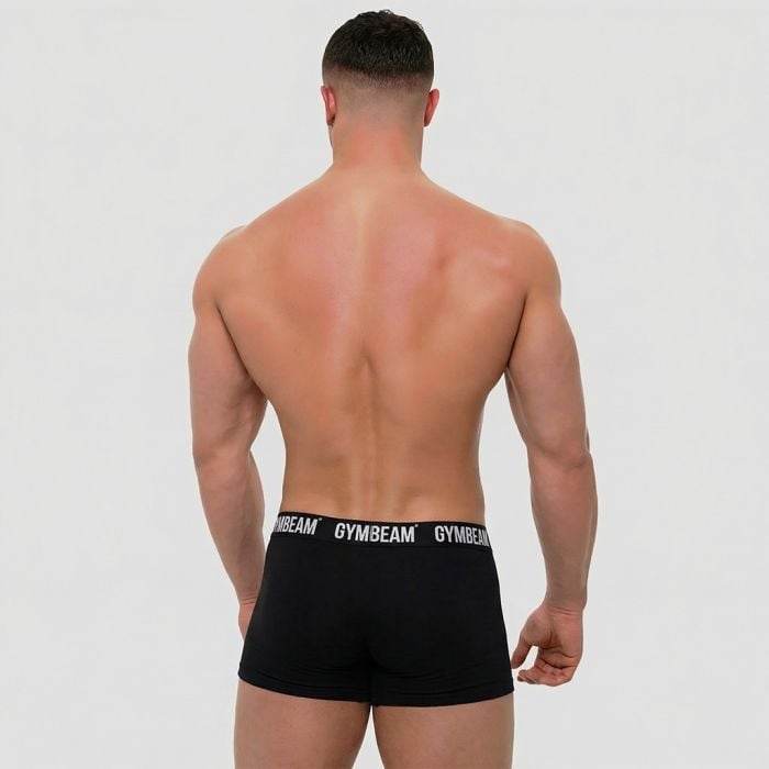 Pánské boxerky FIT Trunks 3Pack Black - GymBeam XXXL