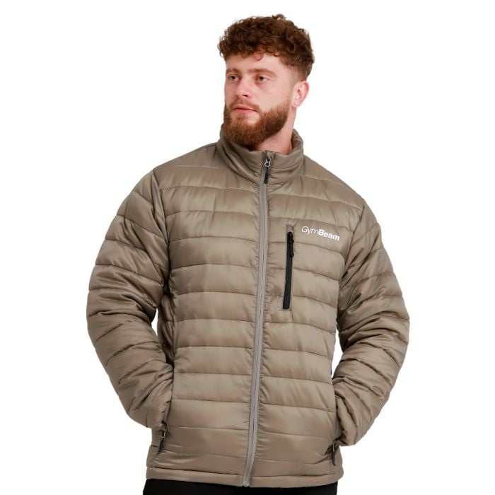 Pánská bunda Puffer Vetiver/Black - GymBeam XXL