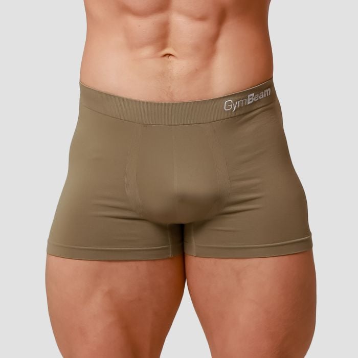 Pánské boxerky Seamless 2Pack Army - GymBeam L