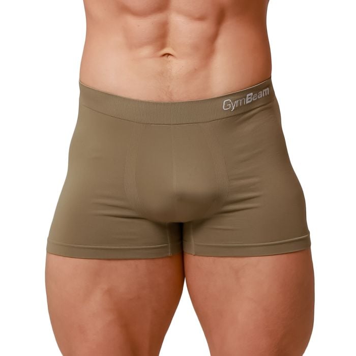 Pánské boxerky Seamless 2Pack Army - GymBeam L
