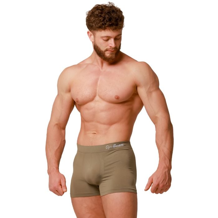 Pánské boxerky Seamless 2Pack Army - GymBeam L