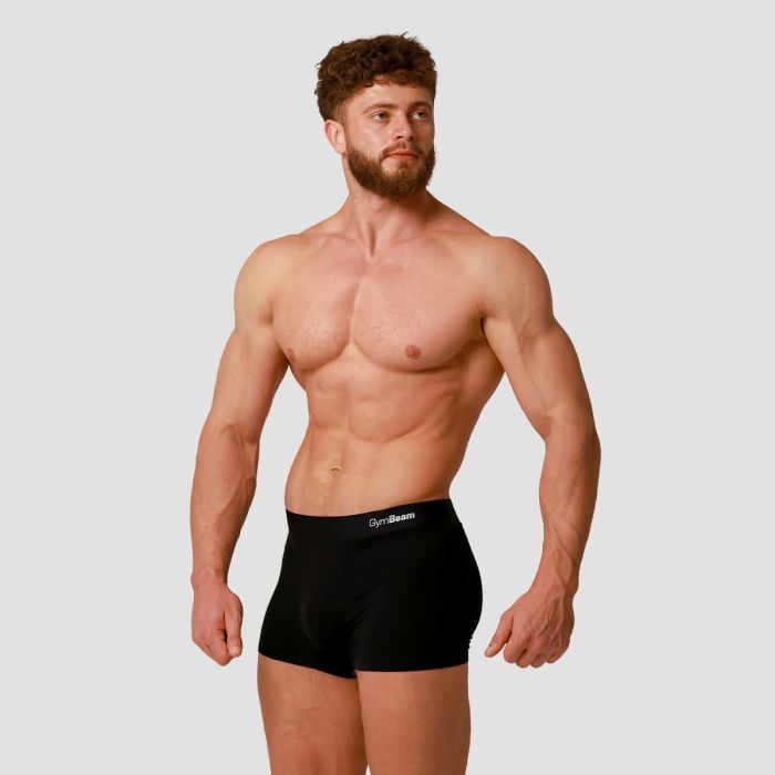Pánské boxerky Soft 2Pack Black - GymBeam L