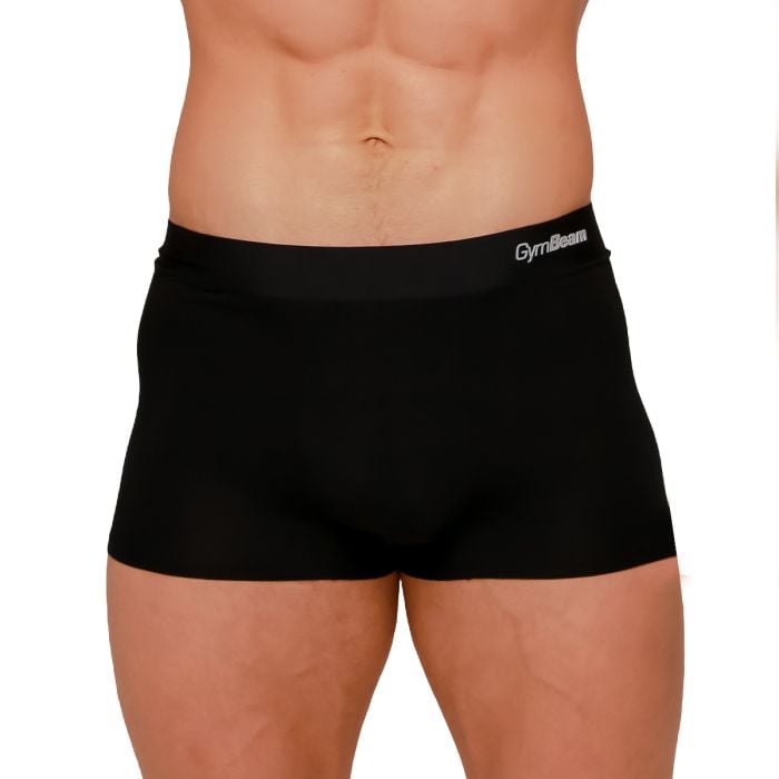 Pánské boxerky Soft 2Pack Black - GymBeam L