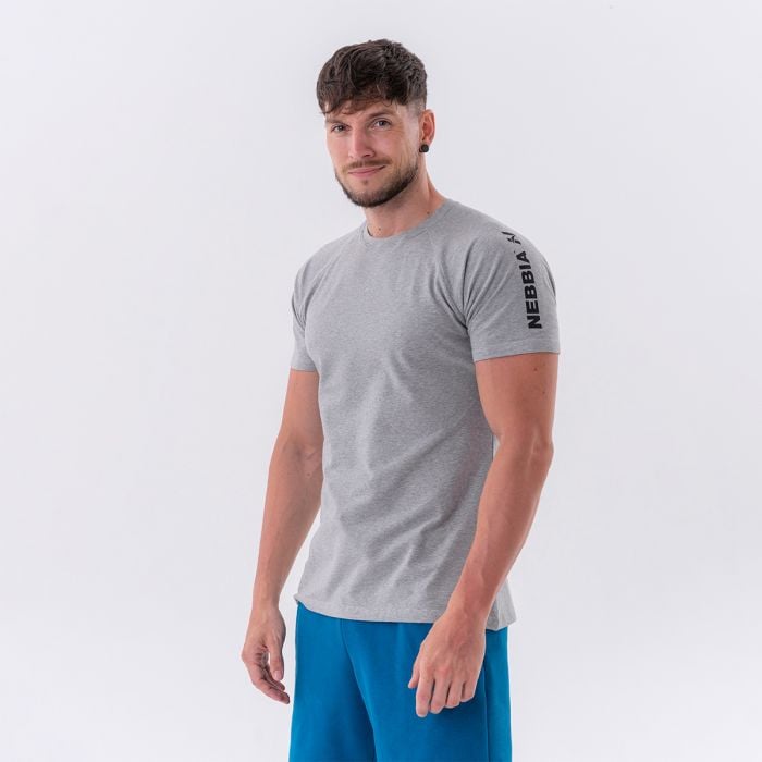 Pánské tričko Sporty Fit Essentials Light Grey - NEBBIA