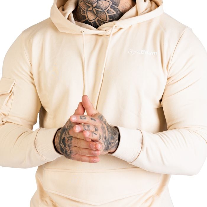 Mikina TRN Hoodie Sand - GymBeam L