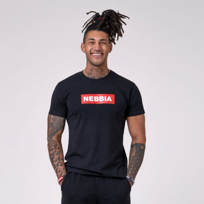Pánské tričko Basic Black - NEBBIA