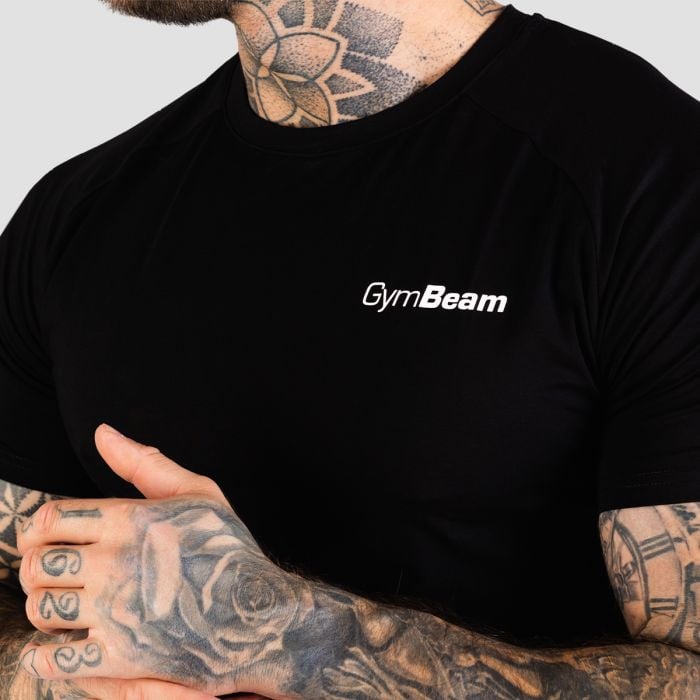 Tričko Fitted TRN Black - GymBeam L