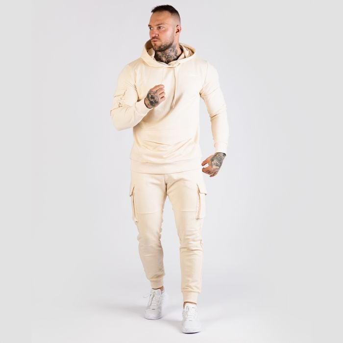 Mikina TRN Hoodie Sand - GymBeam L
