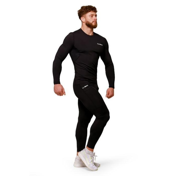 Kompresní legíny Mid Black - GymBeam L