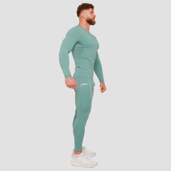 Kompresní tričko s dlouhým rukávem High Blue - GymBeam XL