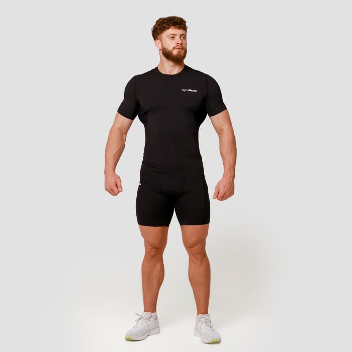 Kompresní tričko Mid Black - GymBeam M