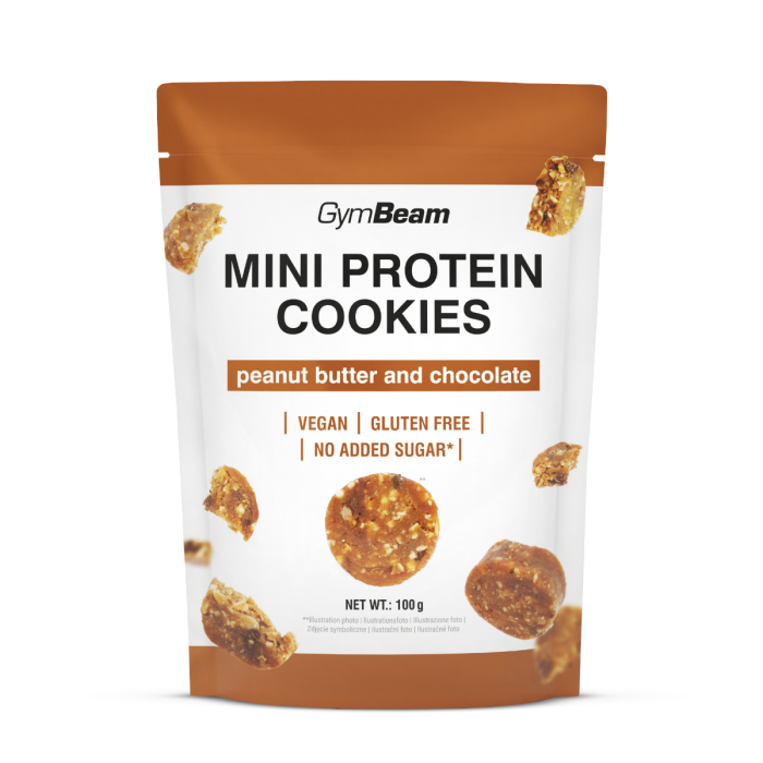 Mini Protein Cookies - GymBeam 100 g - arašídové máslo s čokoládou