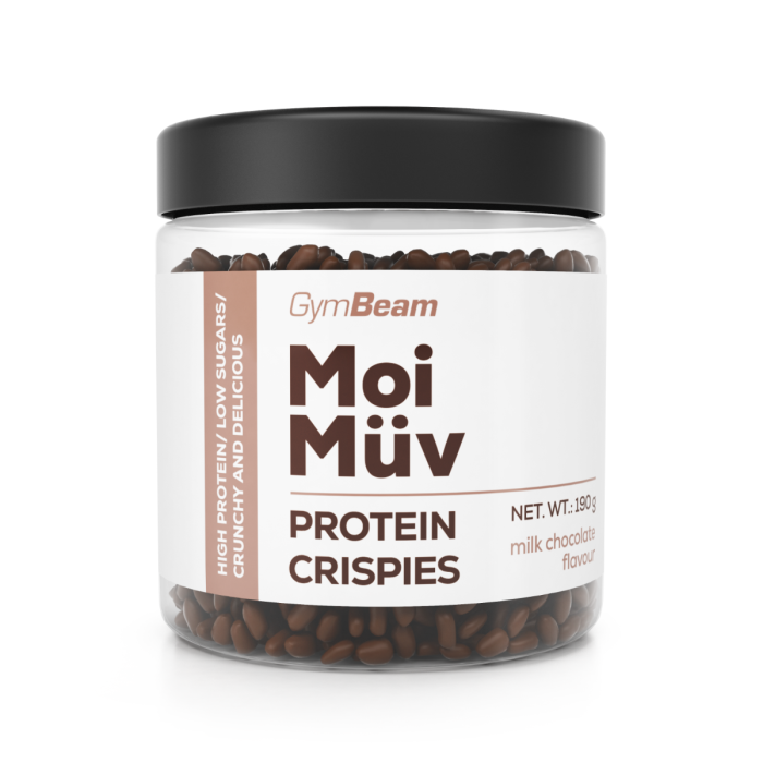 MoiMüv Protein Crispies - GymBeam 190 g - mléčná čokoláda