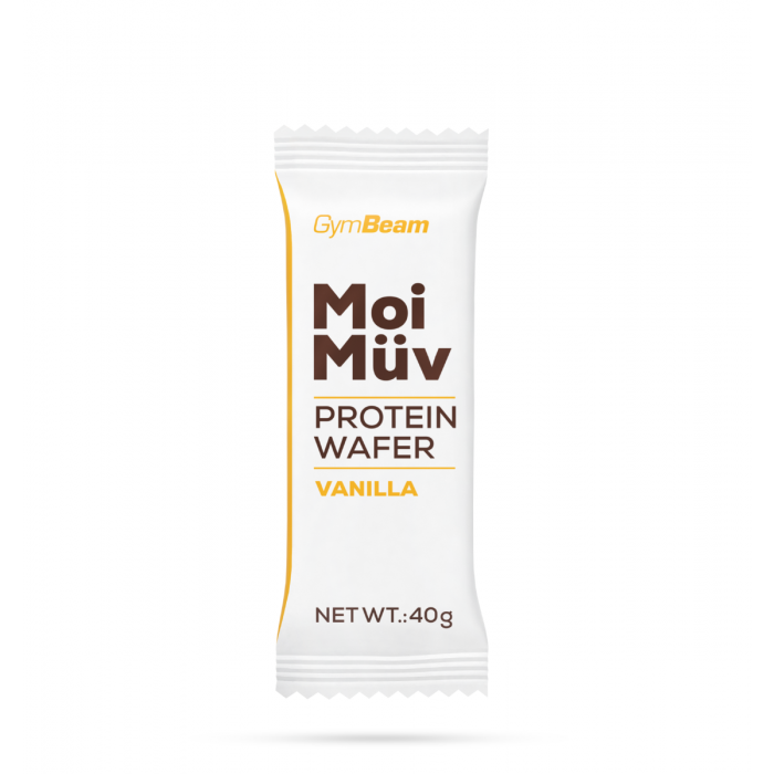 MoiMüv Protein Wafer - GymBeam 40 g - vanilka