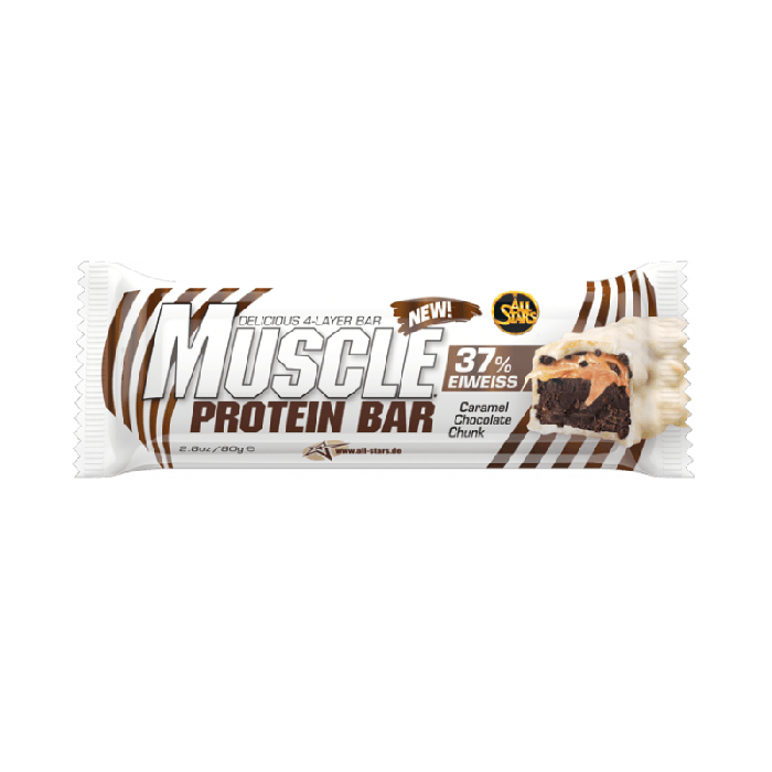Levně Proteinová tyčinka Muscle Protein Bar 80 g křupavý karamel oříšek - All Stars