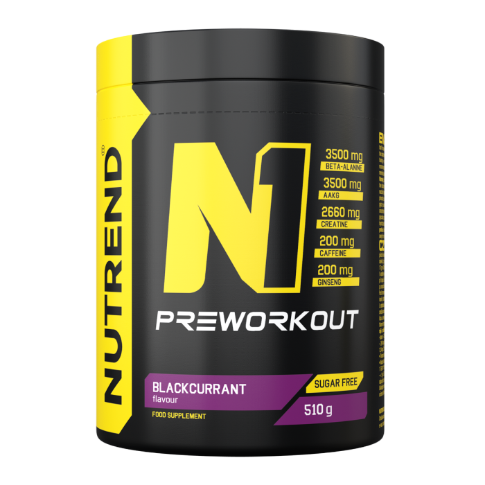 N1 Pre-Workout - Nutrend 10 x 17 g - černý rybíz