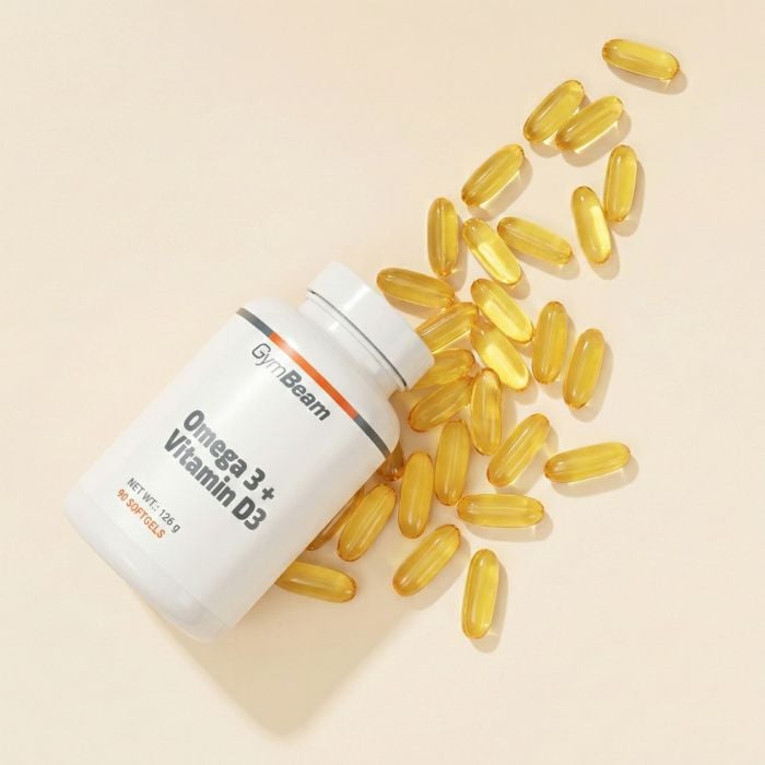 Omega 3 + Vitamín D3 - GymBeam 90 kaps.