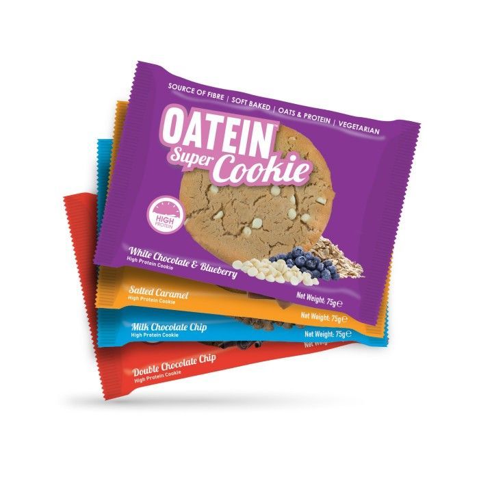Proteinová sušenka Super Cookie 75 g - Oatein bílá čokoláda borůvka 12 x 75 g
