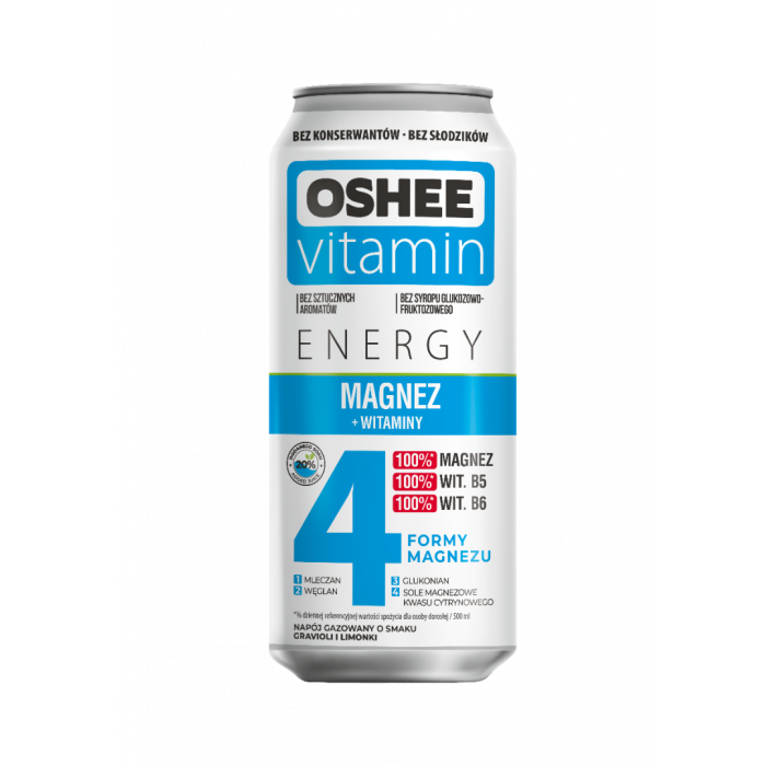 Vitamínový energy drink 4 formy magnézia - OSHEE glaviola / limetka
