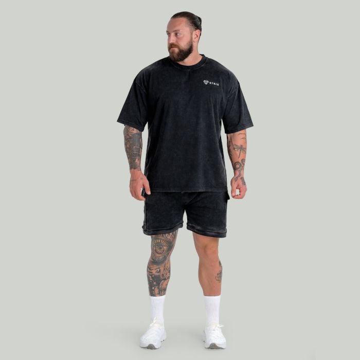 Tričko Oversized Washed Black - STRIX L