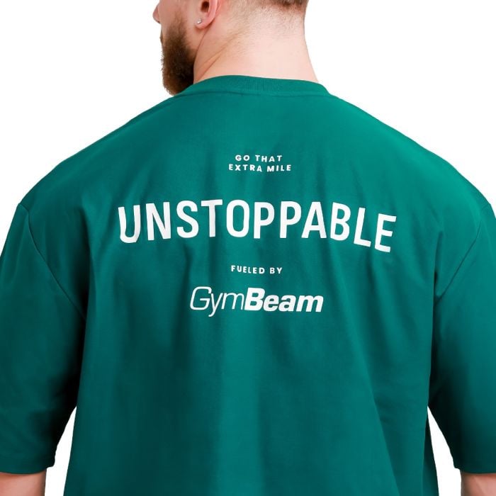 Tričko Oversized Unstoppable Green - GymBeam L