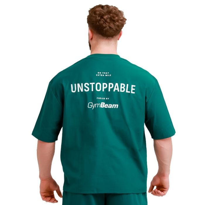 Tričko Oversized Unstoppable Green - GymBeam L
