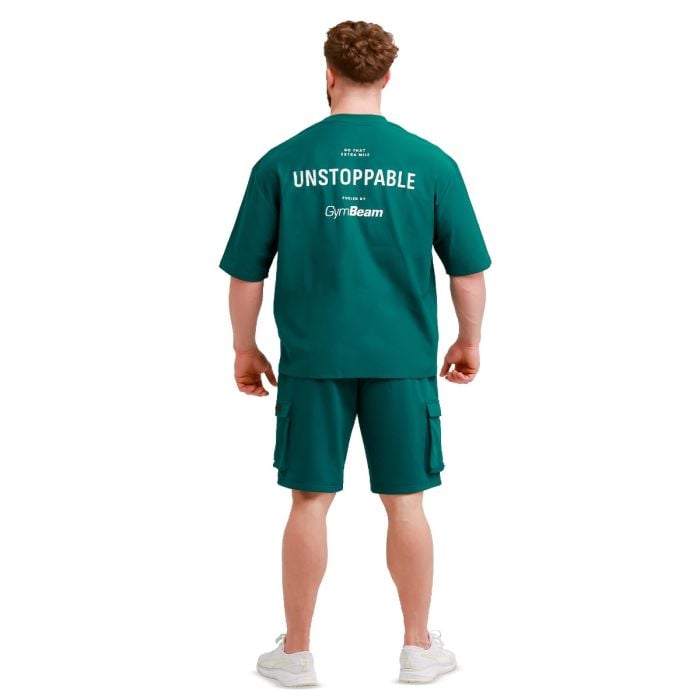 Tričko Oversized Unstoppable Green - GymBeam L