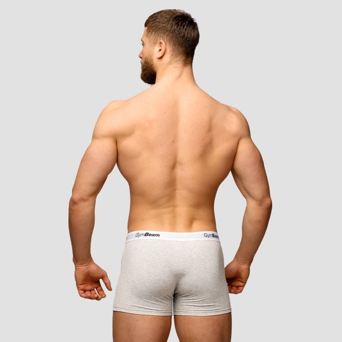 Pánské boxerky Essentials 3Pack šedé - GymBeam XXXL