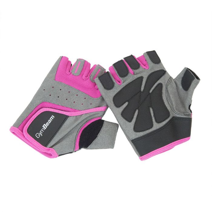 Fitness Dámské rukavice šedo-růžové - GymBeam