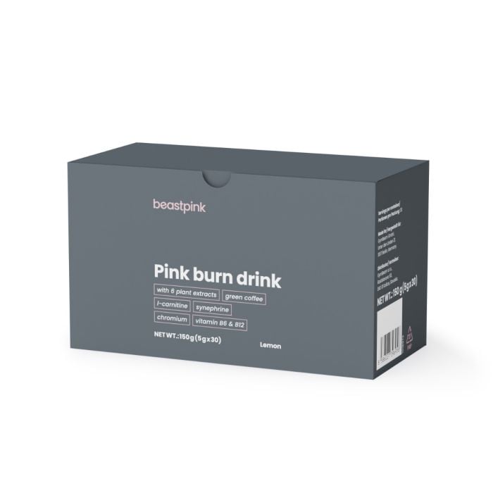 Pink burn drink - GymBeam 150 g - citrón