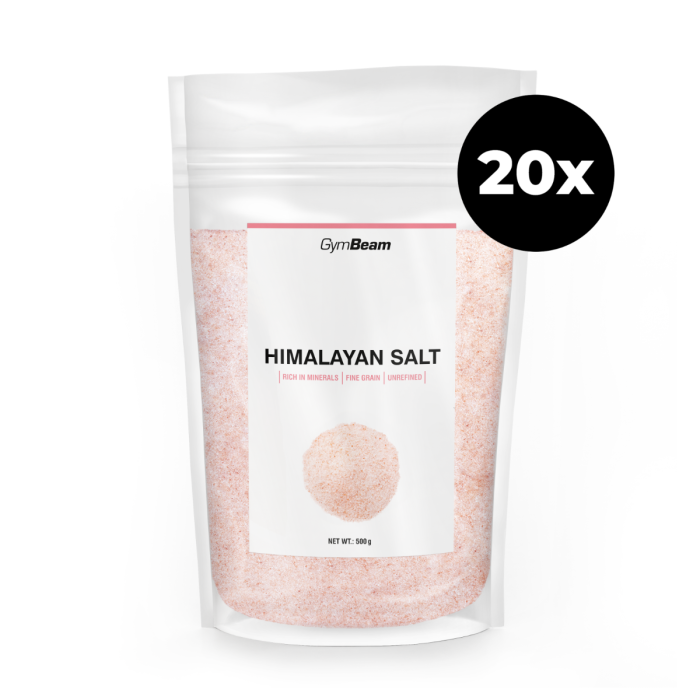 Růžová Himalájská sůl 500g - jemná - GymBeam  20 x 500 g