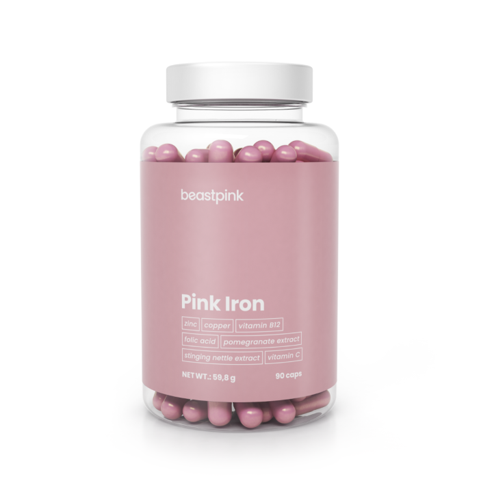 Pink Iron - GymBeam 90 kaps.