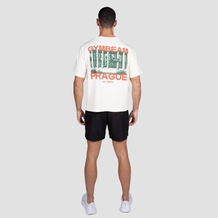 Tričko Prague Cream - GymBeam XXL