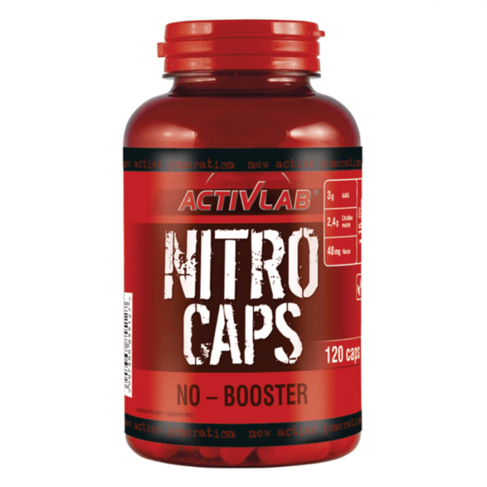Předtréninkový stimulant Nitro Caps - ActivLab bez příchuti 120 kaps.
