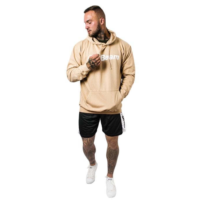 Mikina PRO Hoodie Sand - GymBeam L - cream