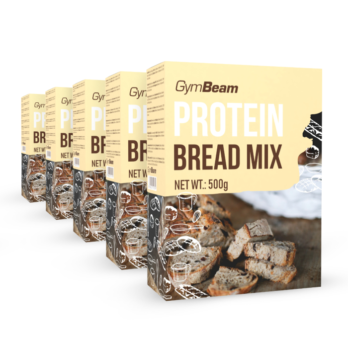 Proteinový chléb Protein Bread Mix - GymBeam přírodní 5 x 500 g