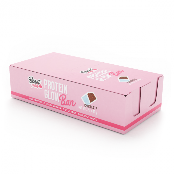 Protein GlowBar - BeastPink 40 g - čokoláda