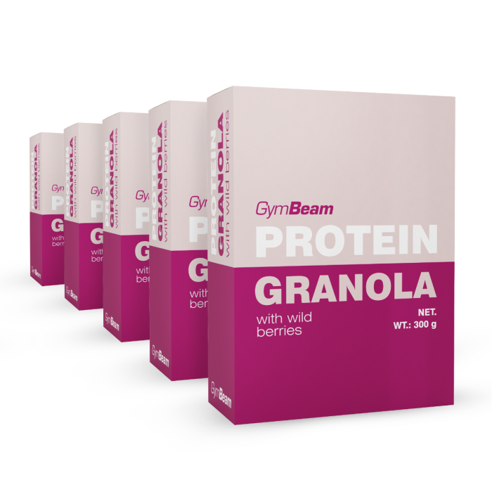 Proteinová granola s lesním ovocem - GymBeam  5 x 300 g