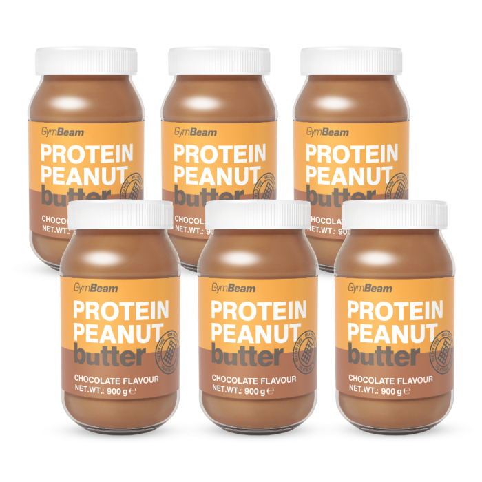 Proteinové arašídové máslo - GymBeam slaný karamel - 900 g