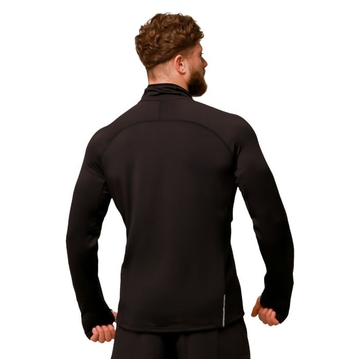 Běžecká mikina 1/2 Zip Pulse Black - GymBeam L