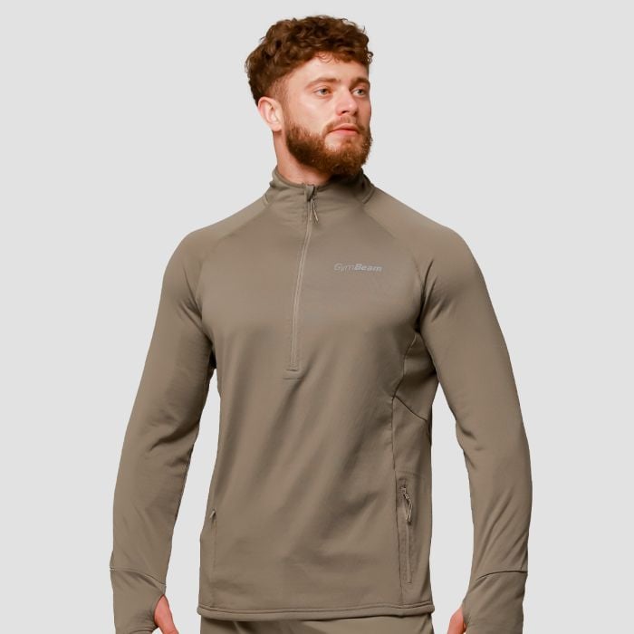 Běžecká mikina 1/2 Zip Pulse Vetiver - GymBeam L