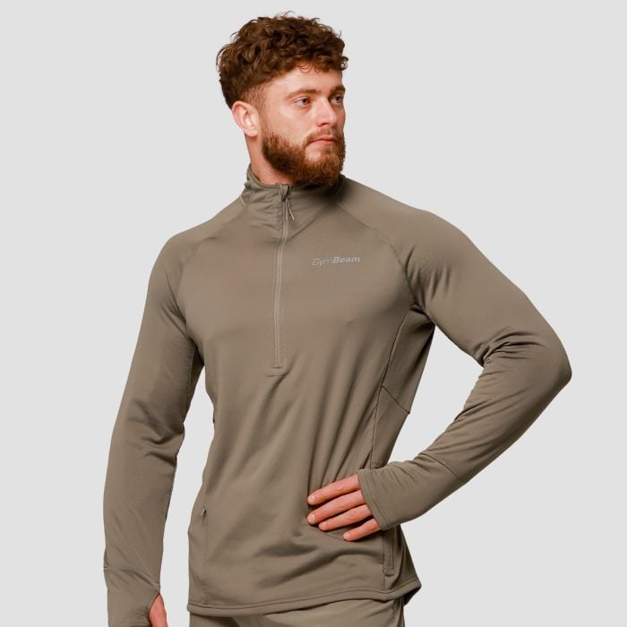 Běžecká mikina 1/2 Zip Pulse Vetiver - GymBeam L
