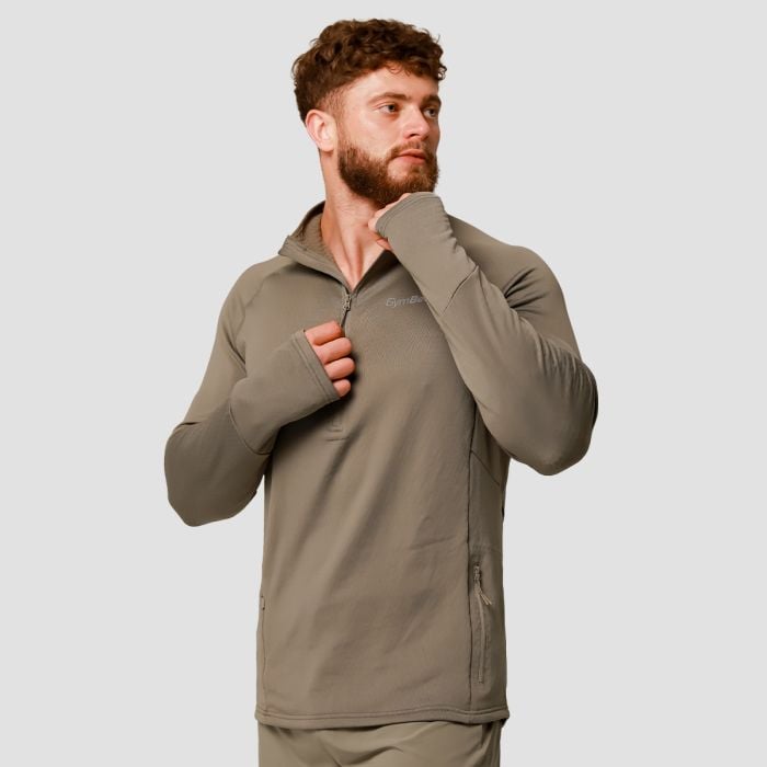 Běžecká mikina 1/2 Zip Pulse Vetiver - GymBeam L