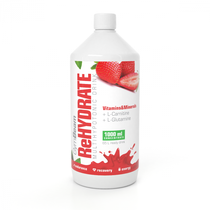 Iontový nápoj ReHydrate 1000 ml - GymBeam růžový grapefruit