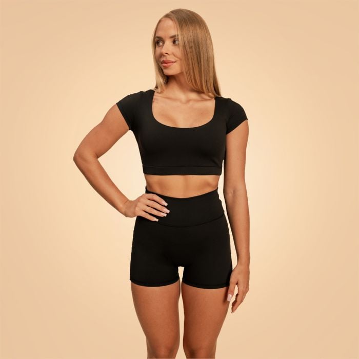 Dámské triko Cropped Sense Black - BeastPink XS