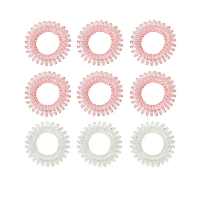 Levně Set spirálových gumiček do vlasů pink - BeastPink