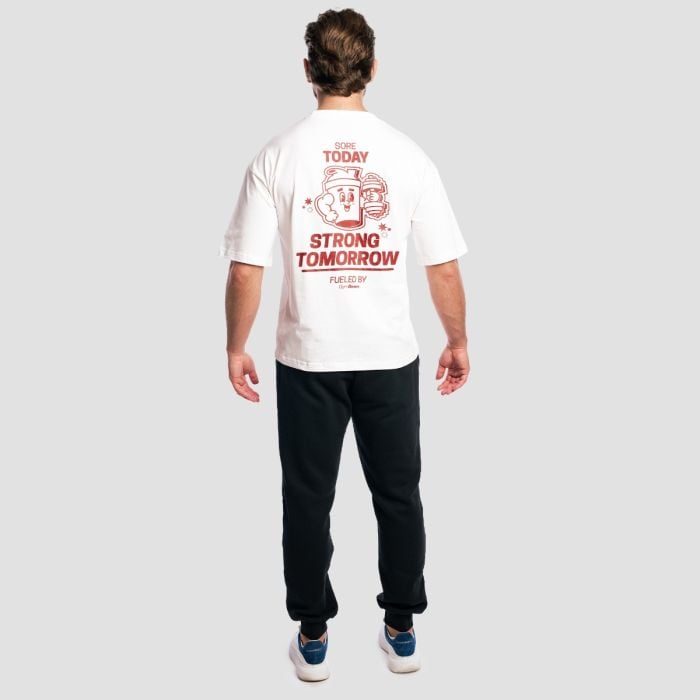 Tričko Boxy Shaker White - GymBeam XL